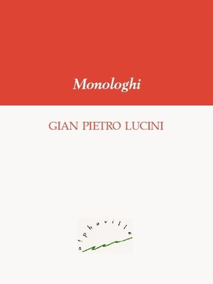 cover image of Monologhi